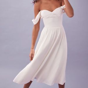 Reformation white midi dress